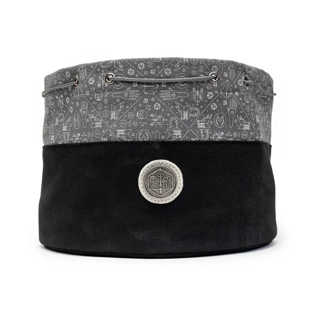 Critical Role Bailey's Gray Dice Bag of Hoarding- Dice And Dice Bags