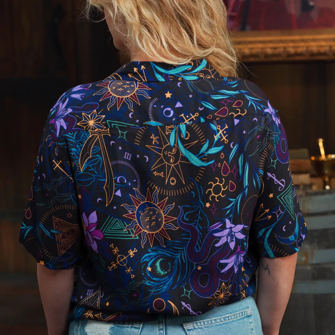 Critical Role Beauty of Exandria: Creation - Mollymauk Tealeaf Camp Shirt- Polo & Button Down Shirts