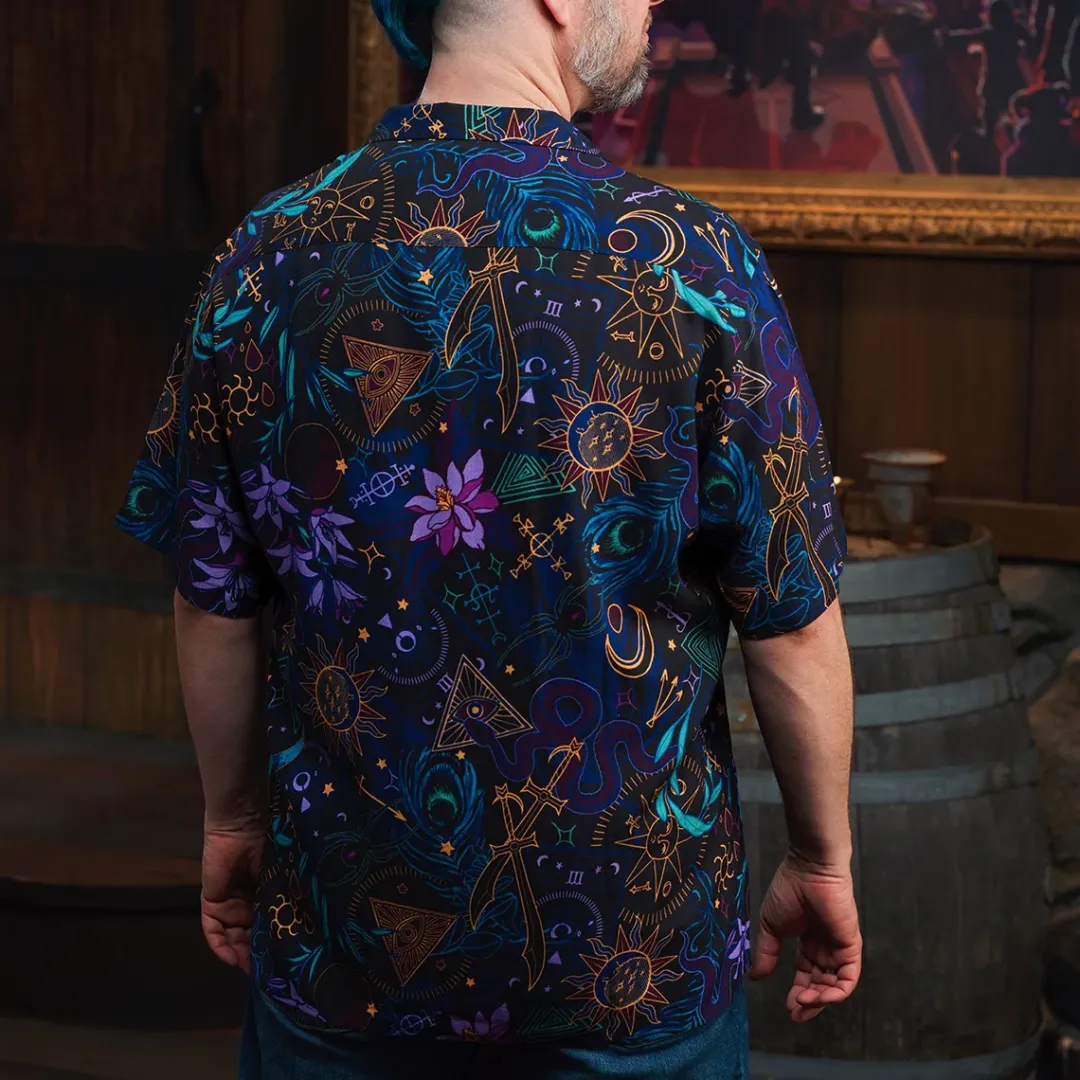 Critical Role Beauty of Exandria: Creation - Mollymauk Tealeaf Camp Shirt- Polo & Button Down Shirts