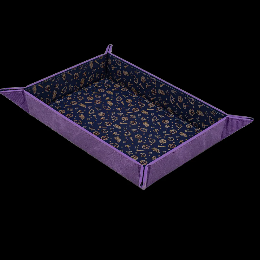 Critical Role Bells Hells Pattern Printed Leatherette Folding Dice Tray- Dice And Dice Bags