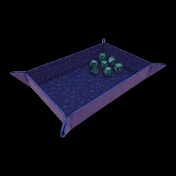 Critical Role Bells Hells Pattern Printed Leatherette Folding Dice Tray- Dice And Dice Bags