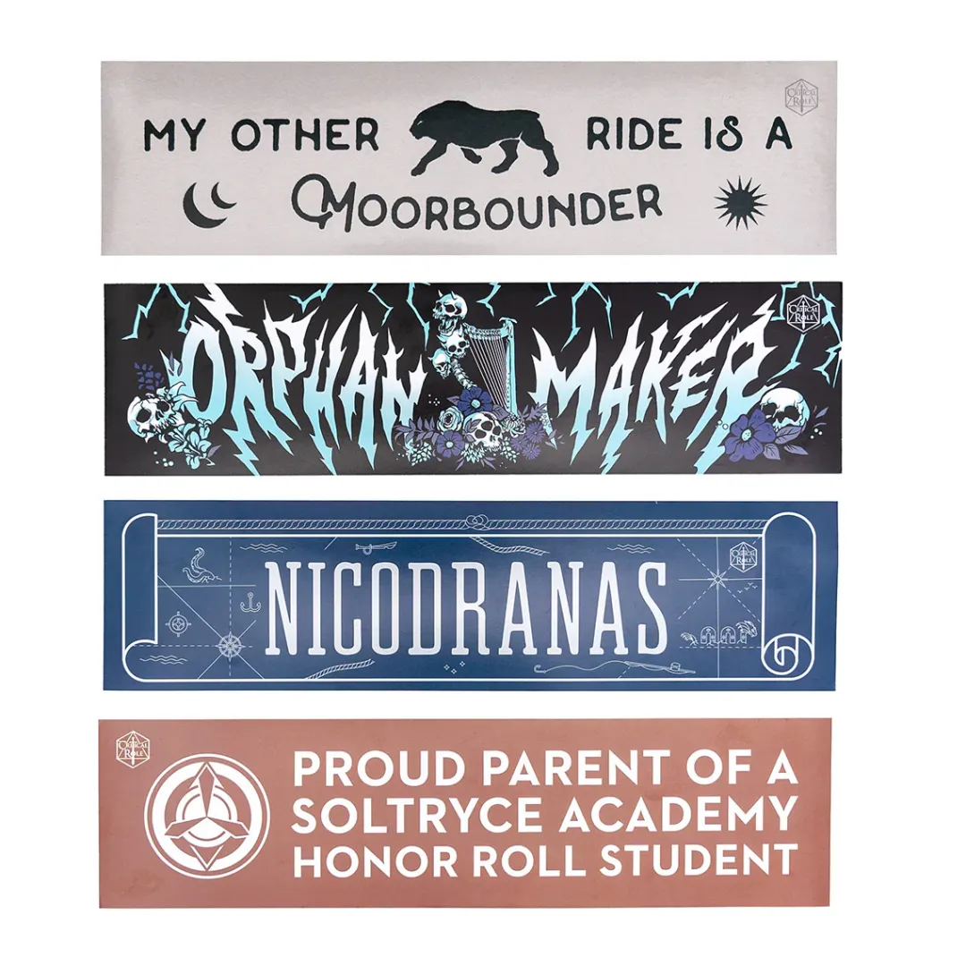 Critical Role Mighty Nein Bumper Sticker 4-Pack Set- Decals And Stickers
