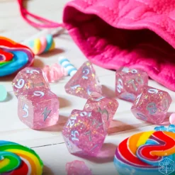 Critical Role Mighty Nein Dice Set: Jester Lavorre- Dice And Dice Bags