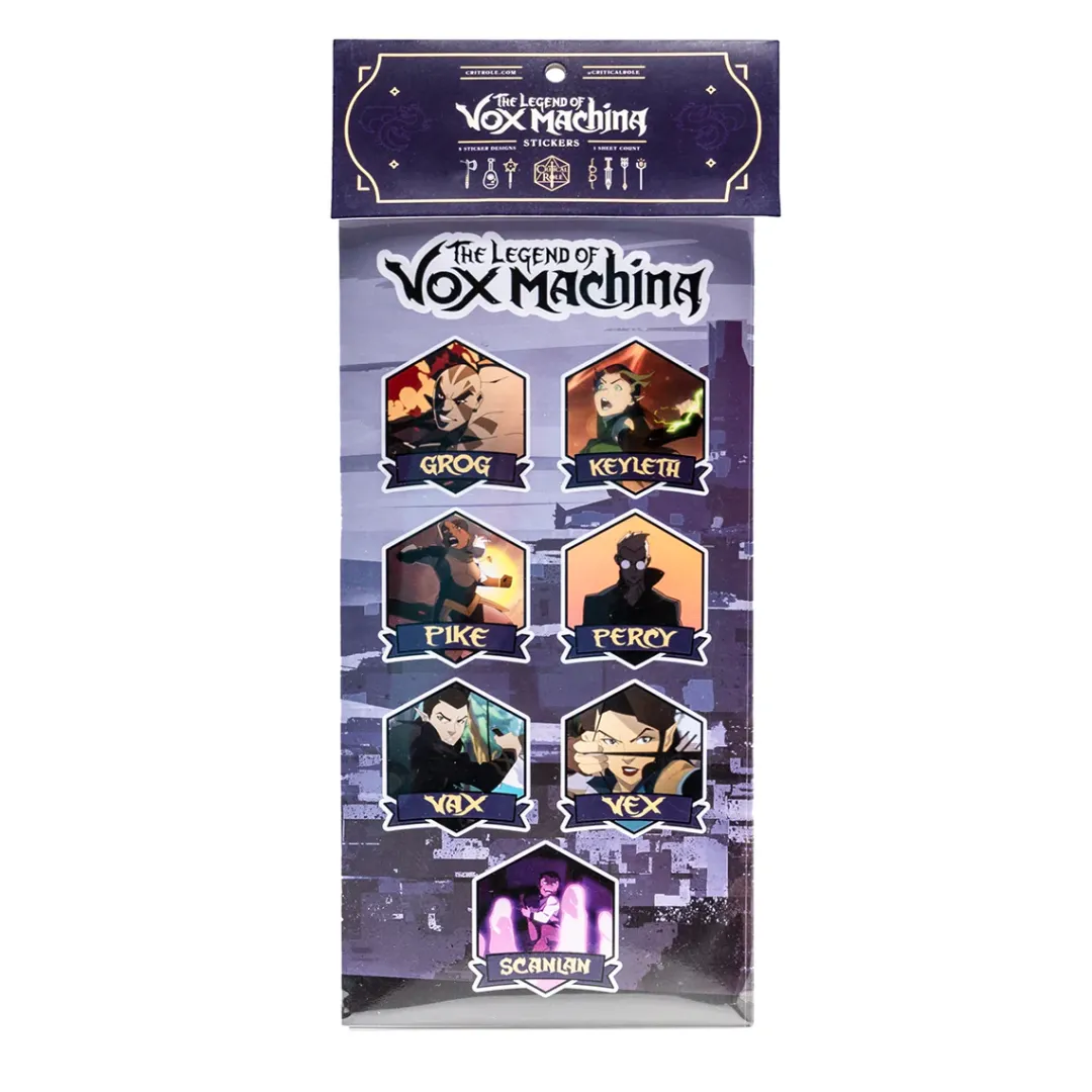 Critical Role The Legend of Vox Machina Sticker Set- Decals And Stickers